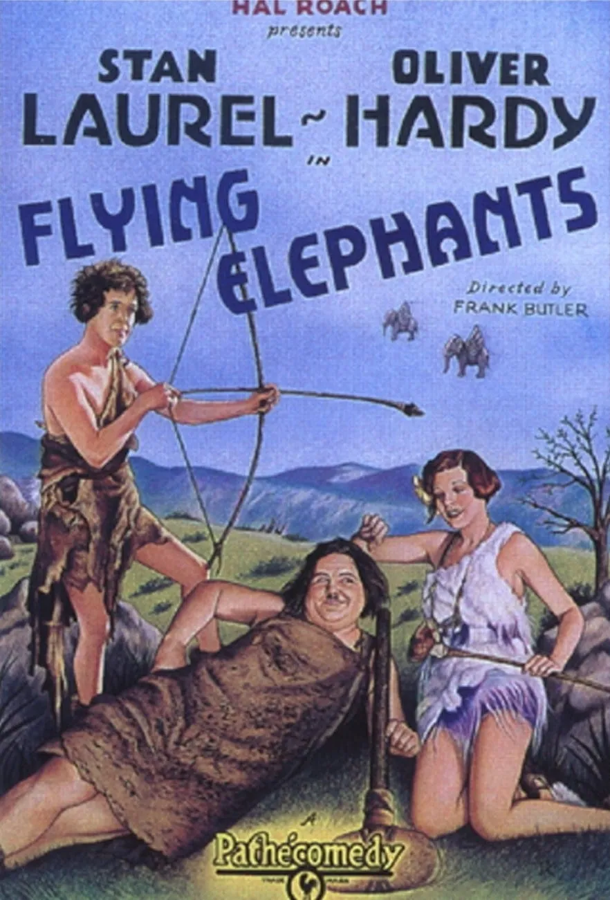 Flying elephants poster
