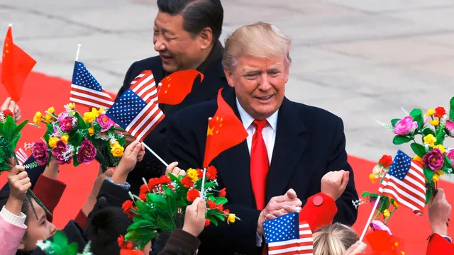 Amerikaanse president Donald Trump en Chinese president Xi Jinping, 2017