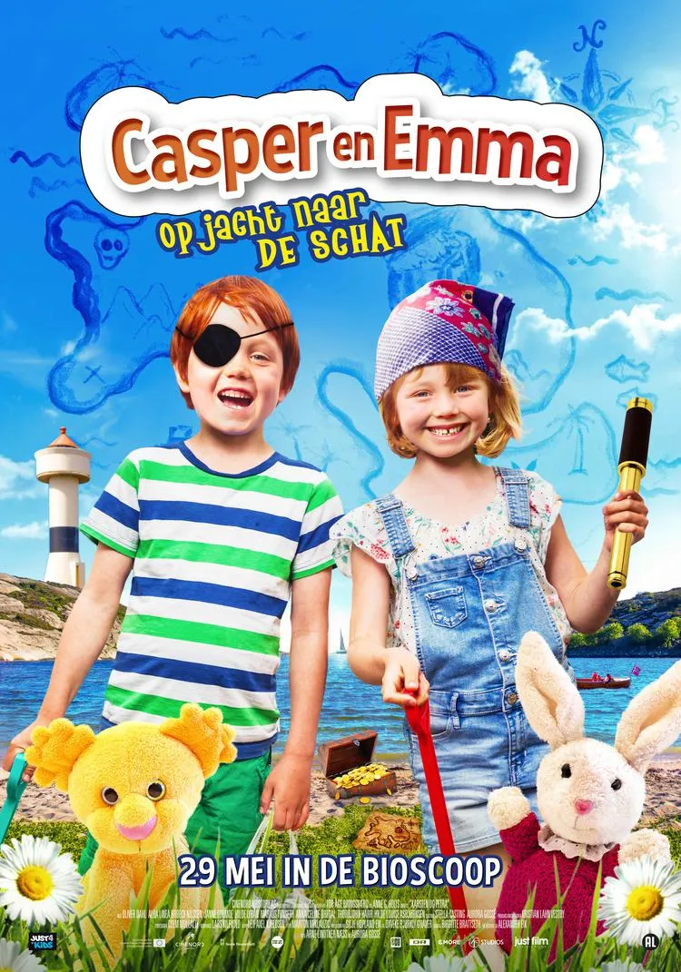 Casper en Emma op jacht naar de schat poster