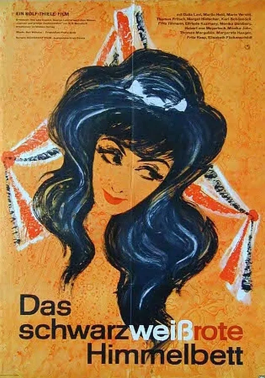 Das Schwarz-weiss-rote Himmelbett poster