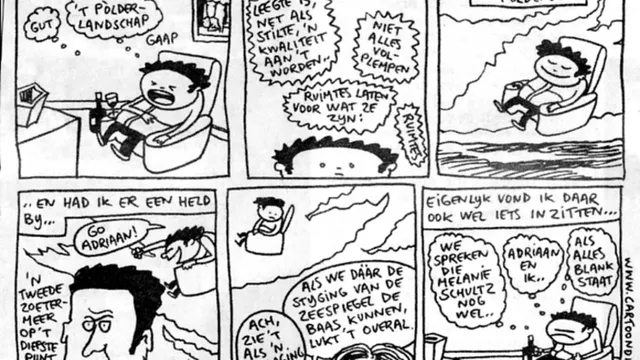 Cartoon van Michiel (www.cartoondiarree.nl) naar aanleiding van de uitzending in NRC-Next 3 april 2006.