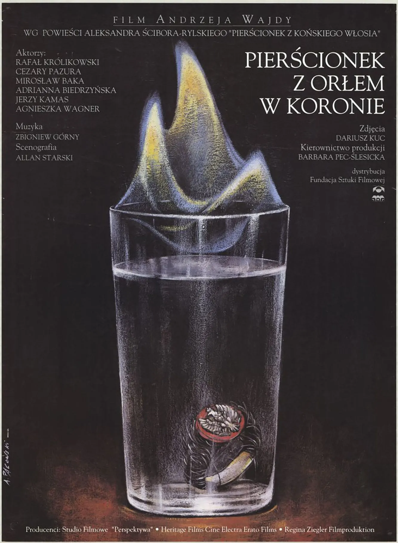 Pierscionek z orlem w koronie poster