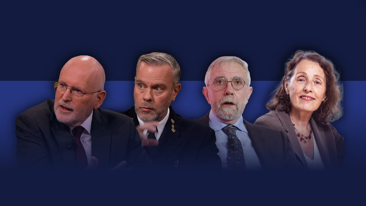 Buitenhof met Frans Timmermans, Rob Bauer, Paul Krugman, Ina Brouwer