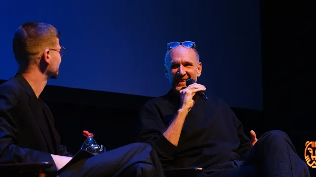 Hugo Emmerzael en Yorick Le Saux tijdens de uitreiking van de Robby Müller Award