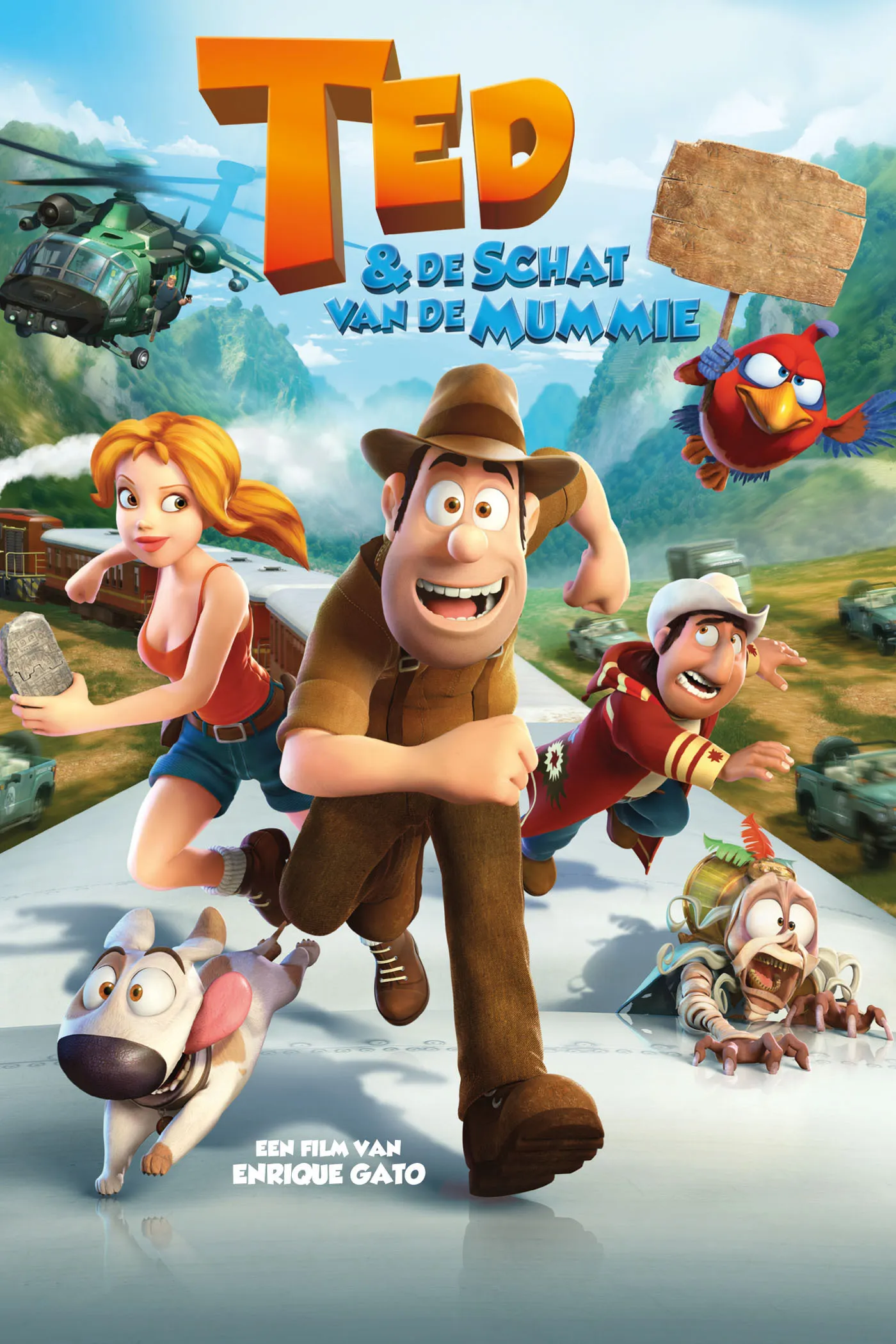 Ted & de schat van de mummie poster