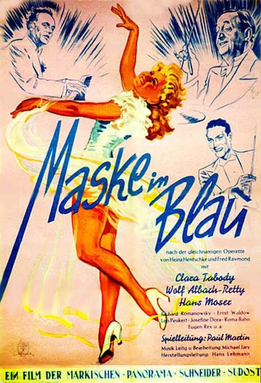 Maske in Blau poster