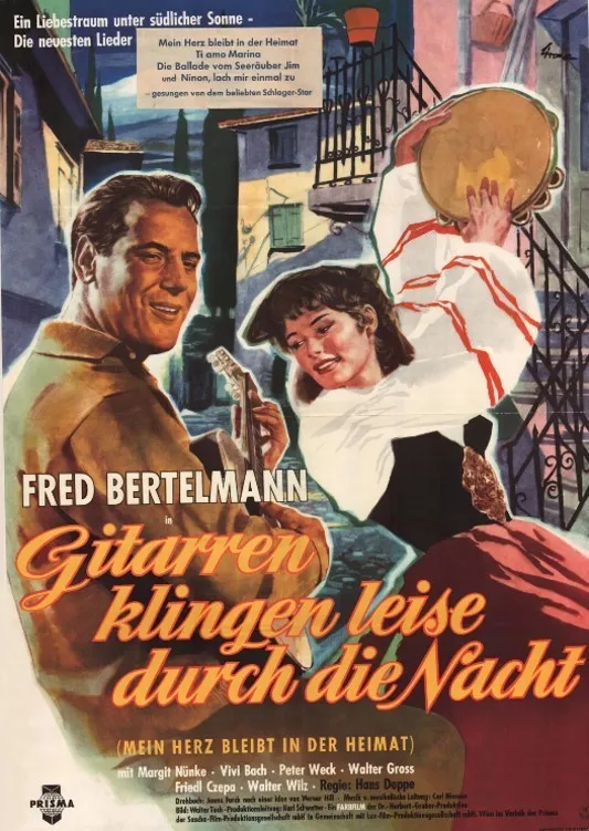 Gitarren klingen leise durch die Nacht poster