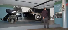 A visitor of Berlin's Technical Museum observes a car in which SS-Obergruppenfuehrer and Acting Reichsprotektor of Bohemia and Moravia Reinhard Heydrich was assasinated in Prague in May 1942, at a newly opened exhibition in Berlin Wednesday, 07 December 2005. The exhibition was set up in co-operation with Prague's Institute of Military History.