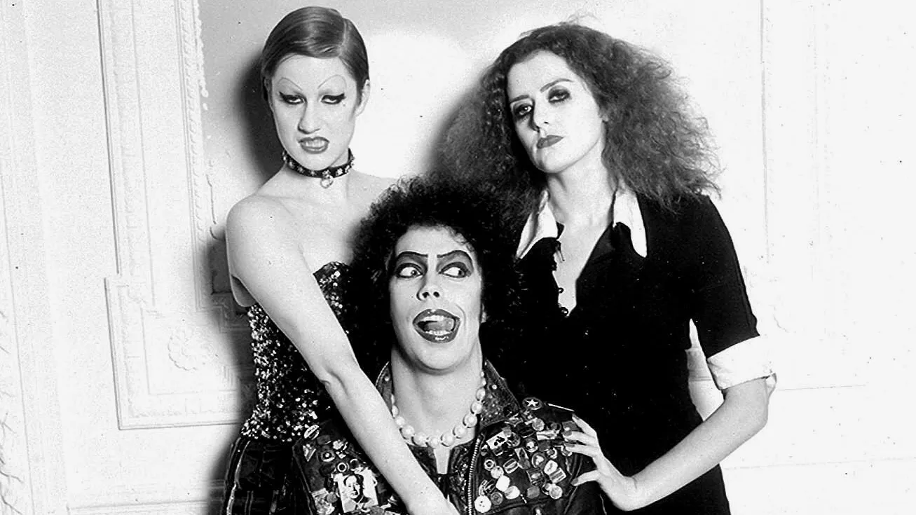 Foto van acteurs uit Rocky Horror Picture Show