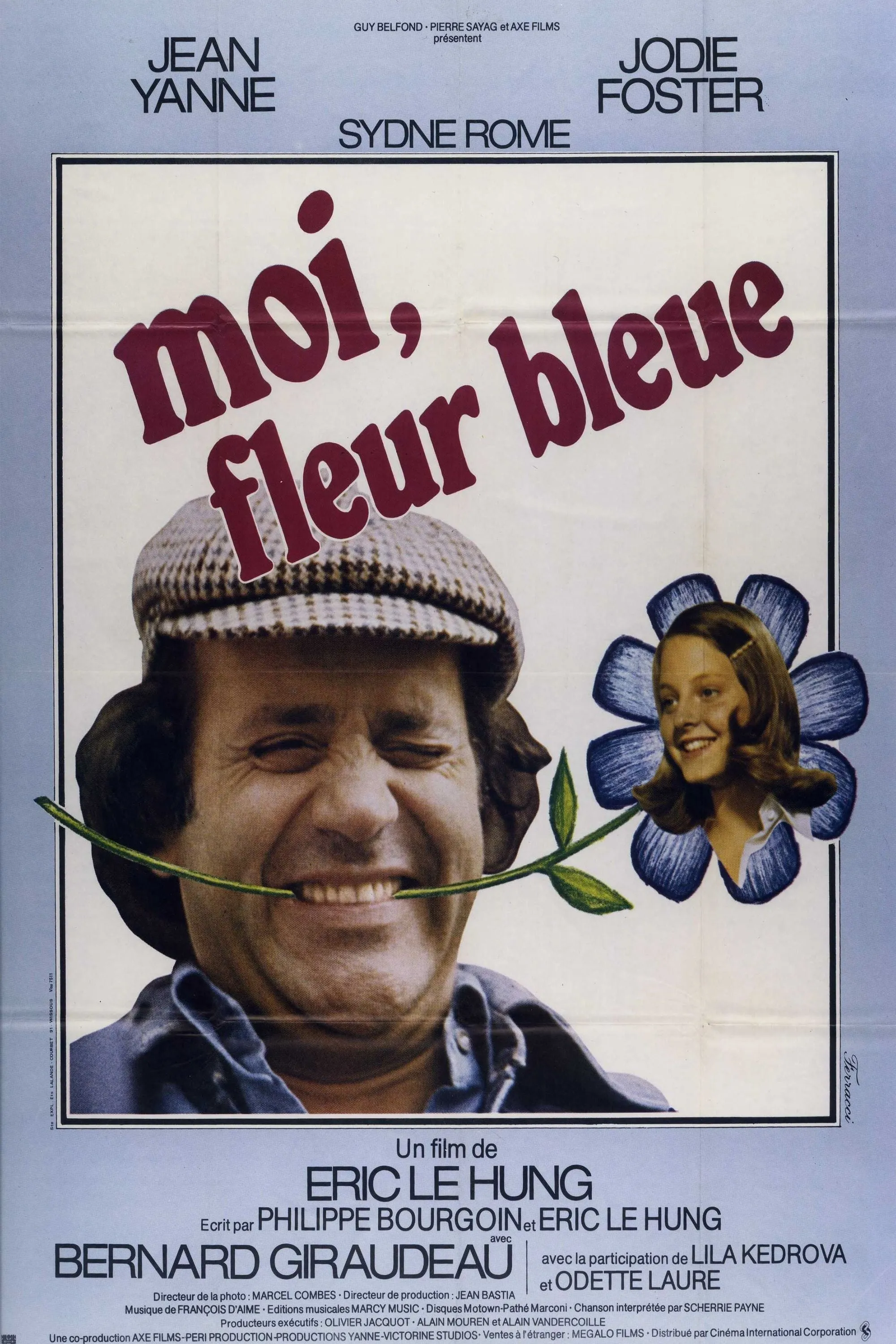 Moi, fleur bleu poster