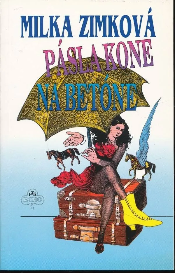 Pásla kone na betóne poster