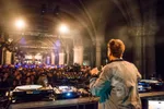 Maceo Plex in de Fietstunnel onder het Rijksmuseum tijdens ADE16