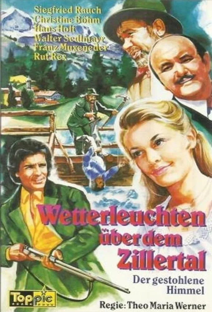 Wetterleuchten über dem Zillertal poster