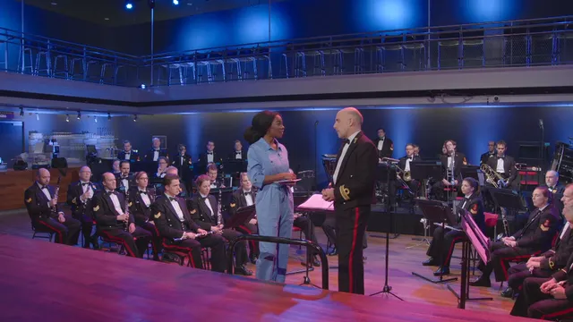 Majoor dirigent Arjan Tien met Giovanca