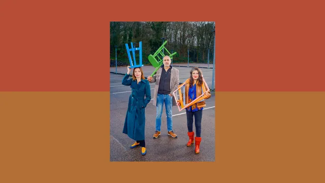 Portretfoto van Adinda Akkermans, Reber Dosky en Soulaima El Khaldi.