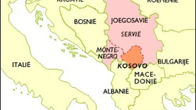 Kaart van de Balkan - klik voor een vergroting