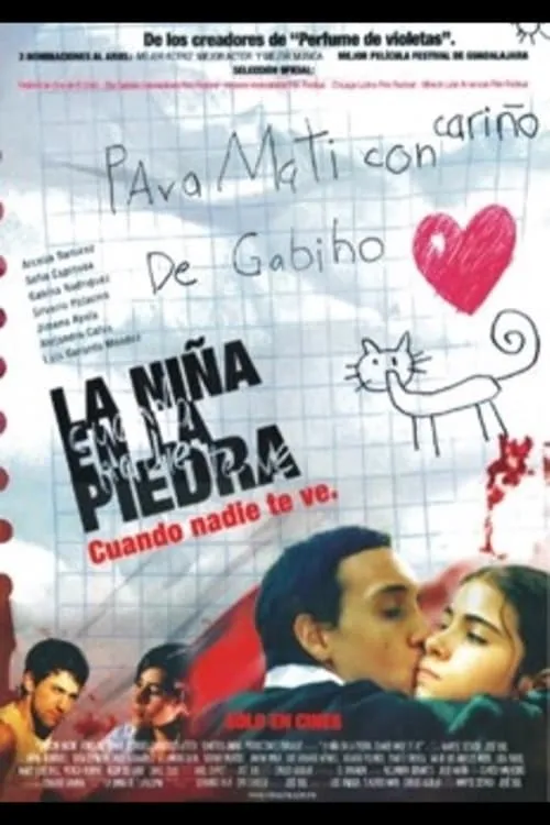 La niña en la piedra poster