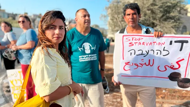 Combatants for Peace organiseert een driedaagse hongerstaking als protest tegen de uithongering van Gaza. Nadia Moussaid