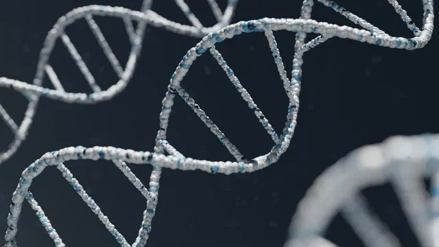 Weergave van een DNA-streng