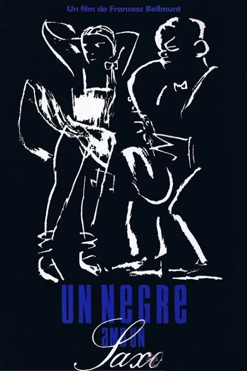 Un negro con un saxo poster