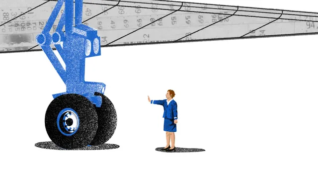 Illustratie bij de podcast Bouma vs KLM