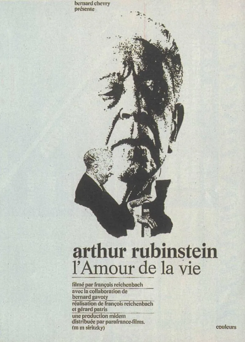 Amour de la vie - Arthur Rubinstein, L' poster