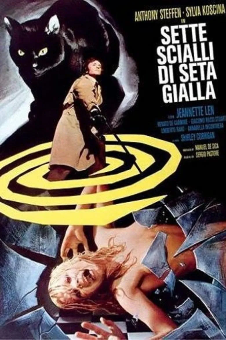 Sette scialli di seta gialla poster
