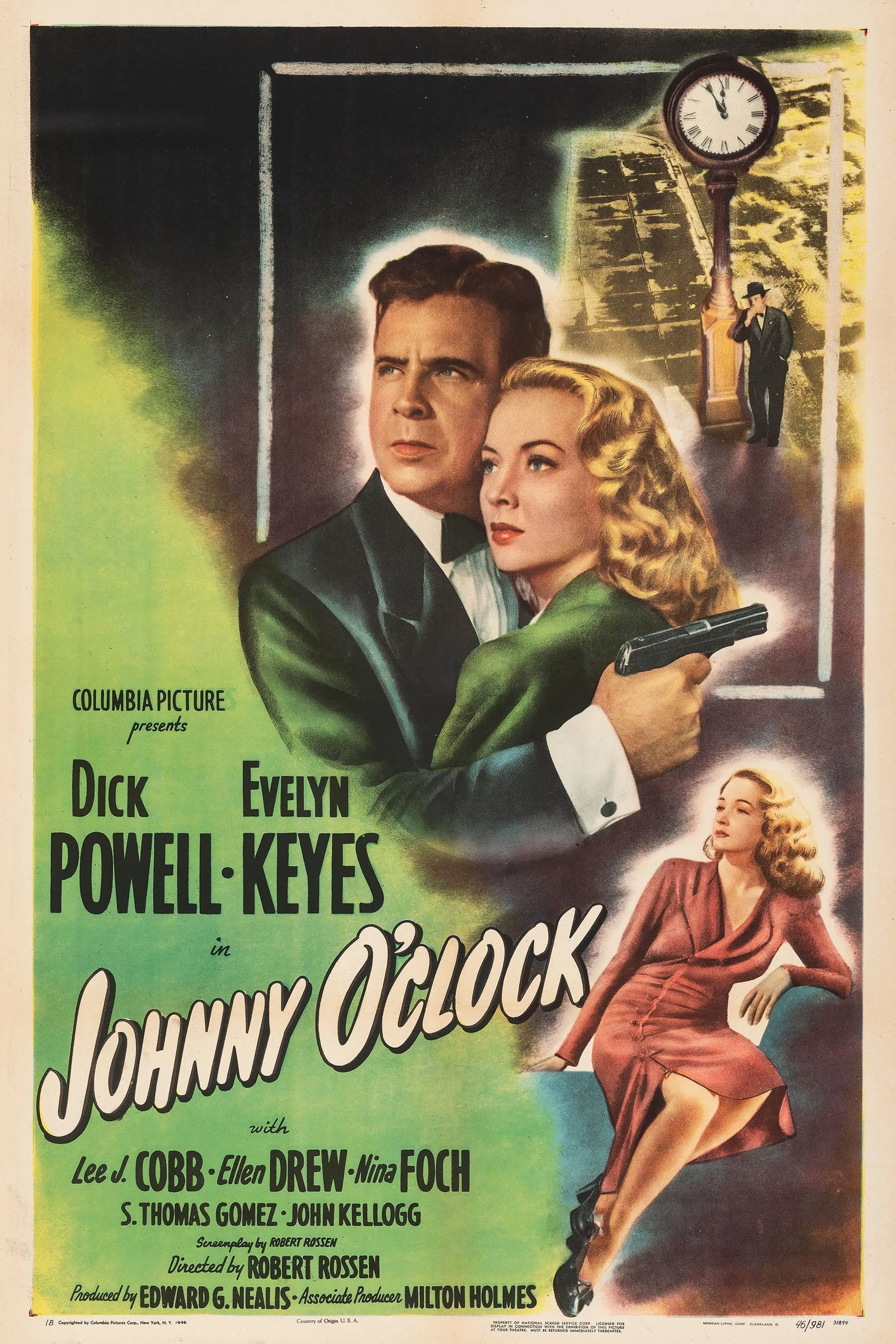 Johnny O'Clock poster
