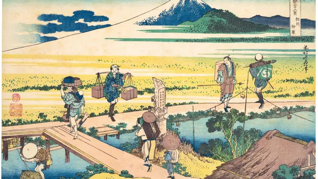Het schilderij Nanahara in de provincie Sagami uit de documentaire Close Up: Hokusai – impressies van de rijzende zon