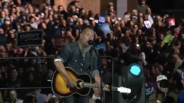 Bruce Springsteen bij Hillary Clinton