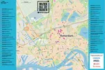 Plattegrond met artiesten Muziek bij de Buren Rotterdam