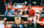 Jeff Bridges, John Goodman &amp; Steve Buscemi  Characters: Jeffrey Lebowski - The Dude,Walter Sobchak &amp; Theodore Donald 'Donny' Kerabatsos Film: The Big Lebowski (USA/UK 1998)
