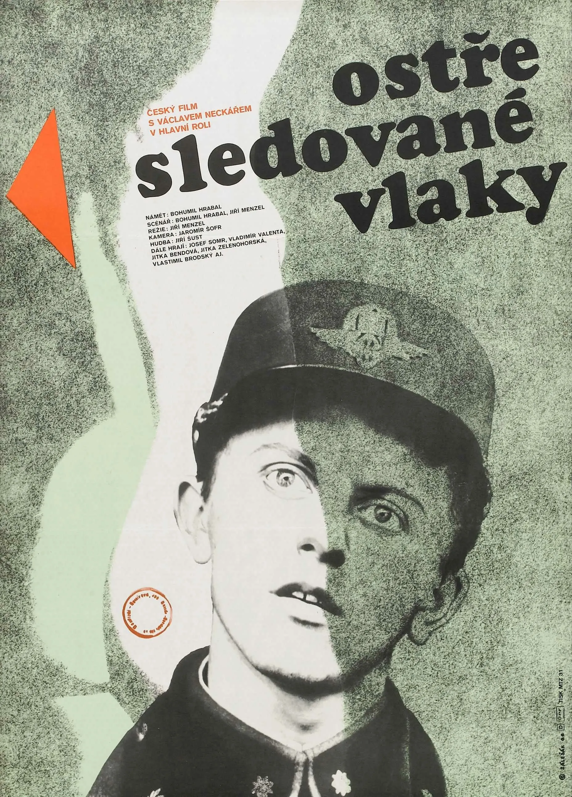 Ostře sledované vlaky poster