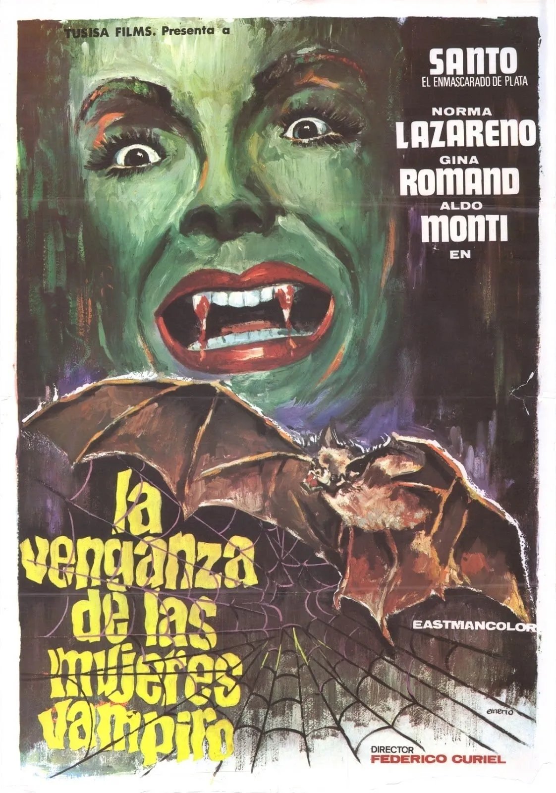 Santo en la venganza de las mujeres vampiro poster