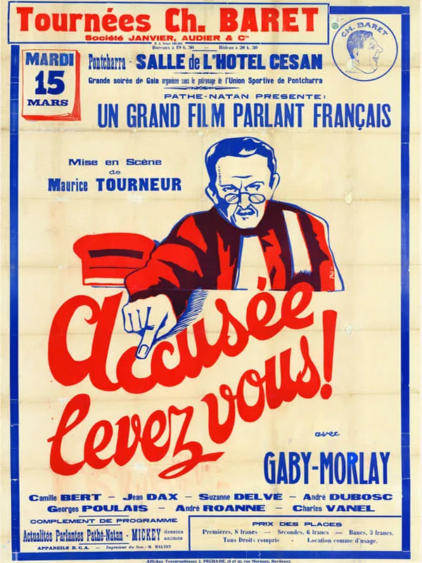 Accusée, levez-vous! poster