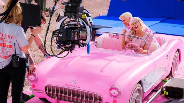 Op de set bij Barbie. Deze foto is gemaakt door Jaap Buitendijk.