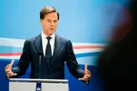 Rutte tijdens de persconferentie van 12 juni 2020 na afloop van de ministerraad.