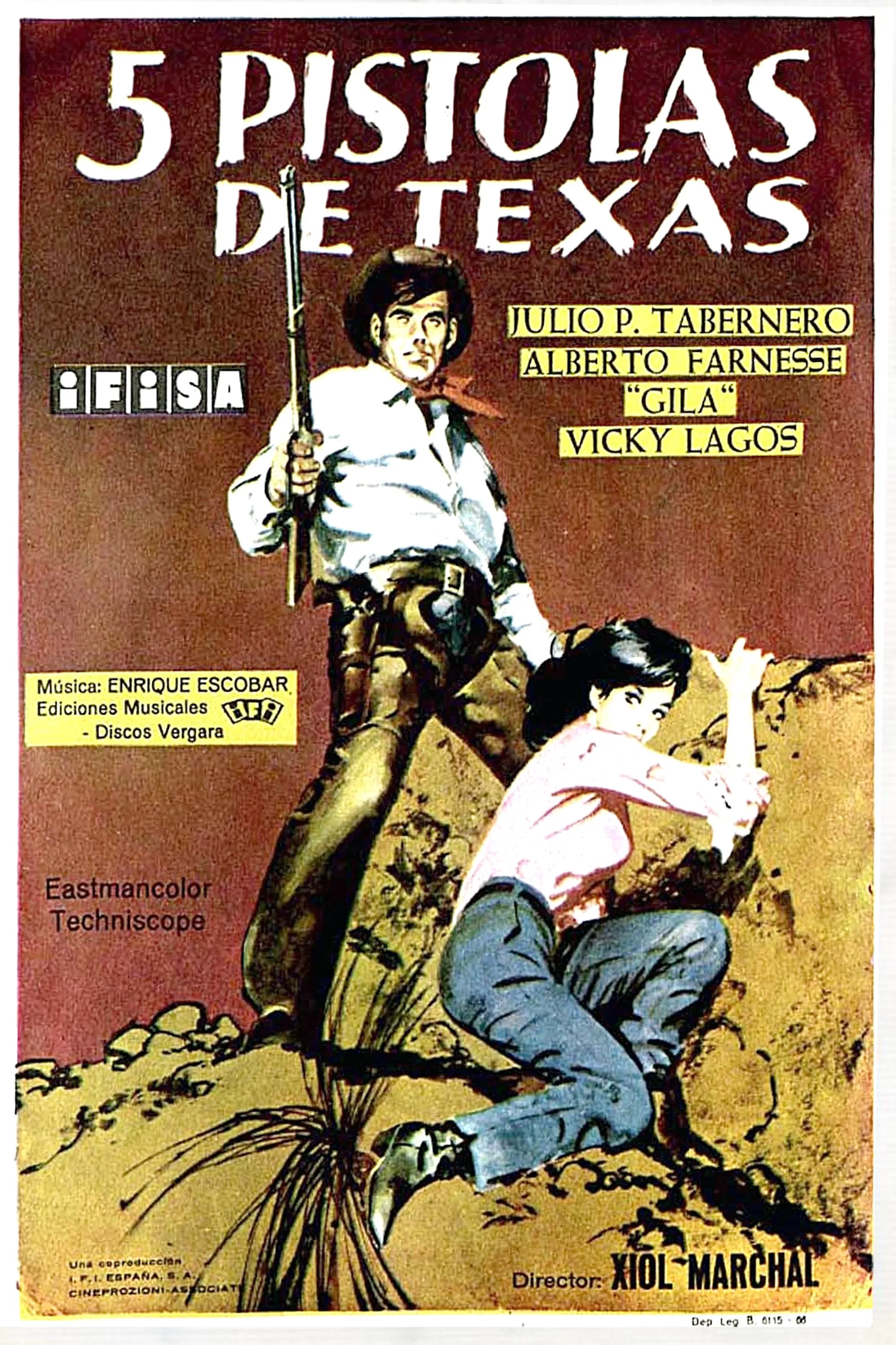 Cinque pistole del Texas poster