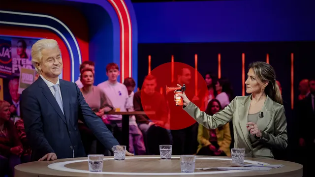 Geert Wilders en Dilan Yesilgoz in Het Debat van Nederland