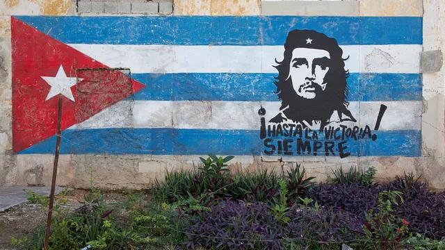Cubaanse vlag op muur