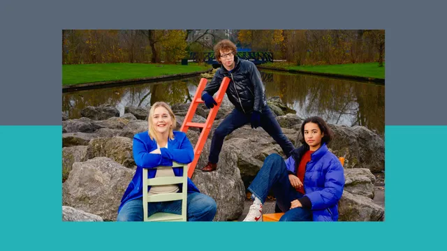 Portretfoto van Stine Jensen, Arnon Grunber en Samiwa