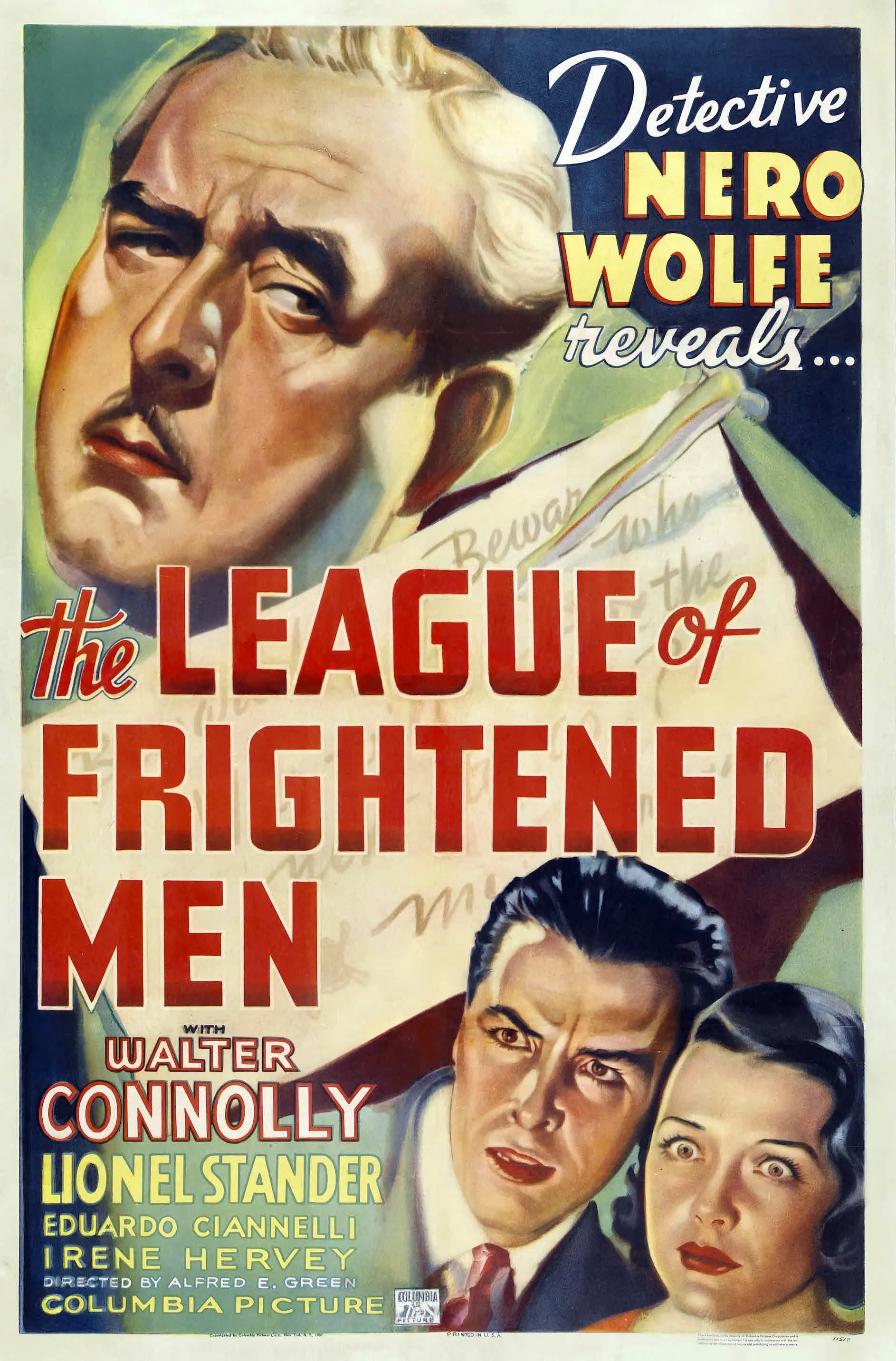 The League of Frightened Men poster
