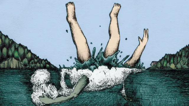 babylon illustratie blauw