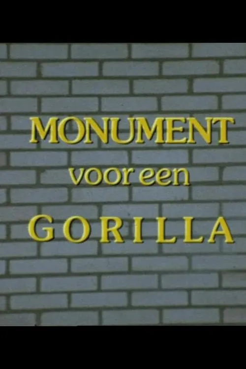 Haanstra: Monument voor een gorilla poster