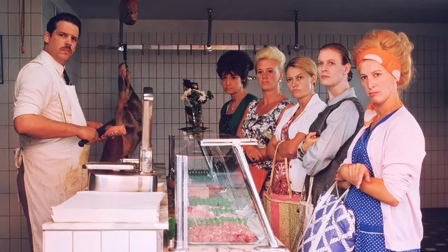 Jack Wouterse als slager in De noorderlingen van regisseur Alex van Warmerdam