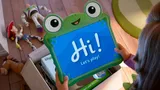 Lilypad in Toy Story 5, met op de achtergrond Buzz Lightyear en Woody
