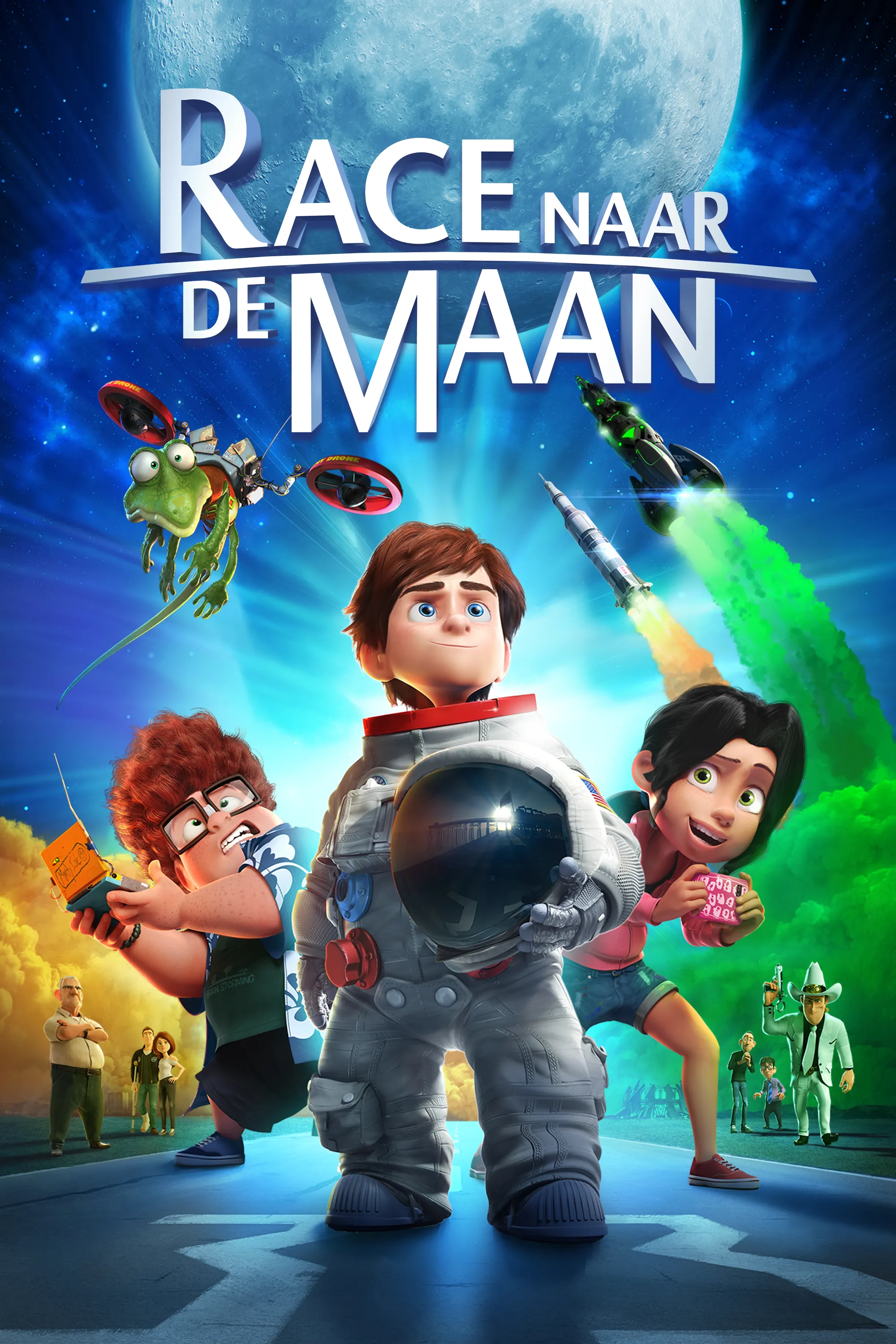 Race naar de maan poster