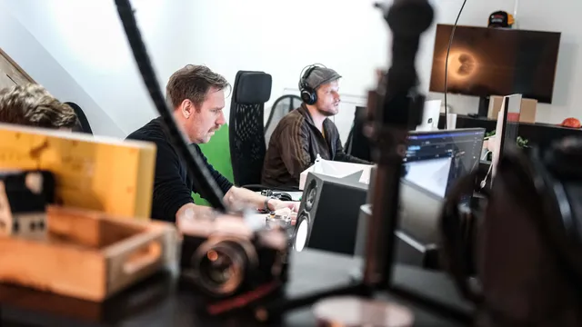 Bert Alberts (l) en Ewout Zwaagman bij SIXTEENBYNINE