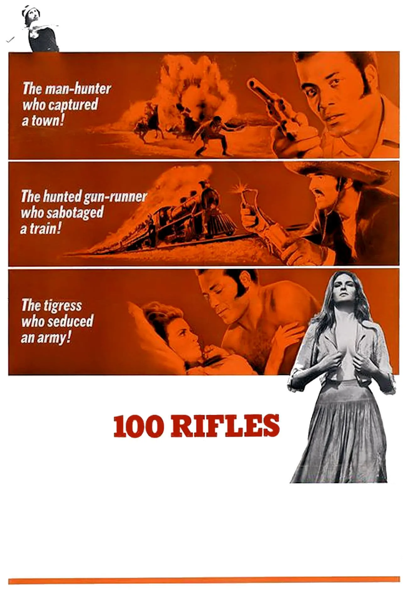 100 Rifles poster