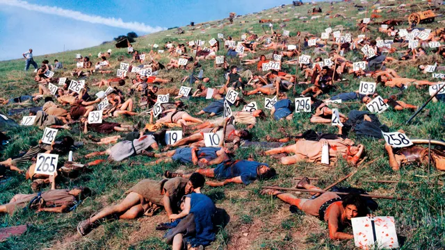 PP1TR1 Prod DB © Universal / DR 
SPARTACUS (SPARTACUS) de Stanley Kubrick 1960 USA
tournage
figurants
d'apres le roman Howard Fast